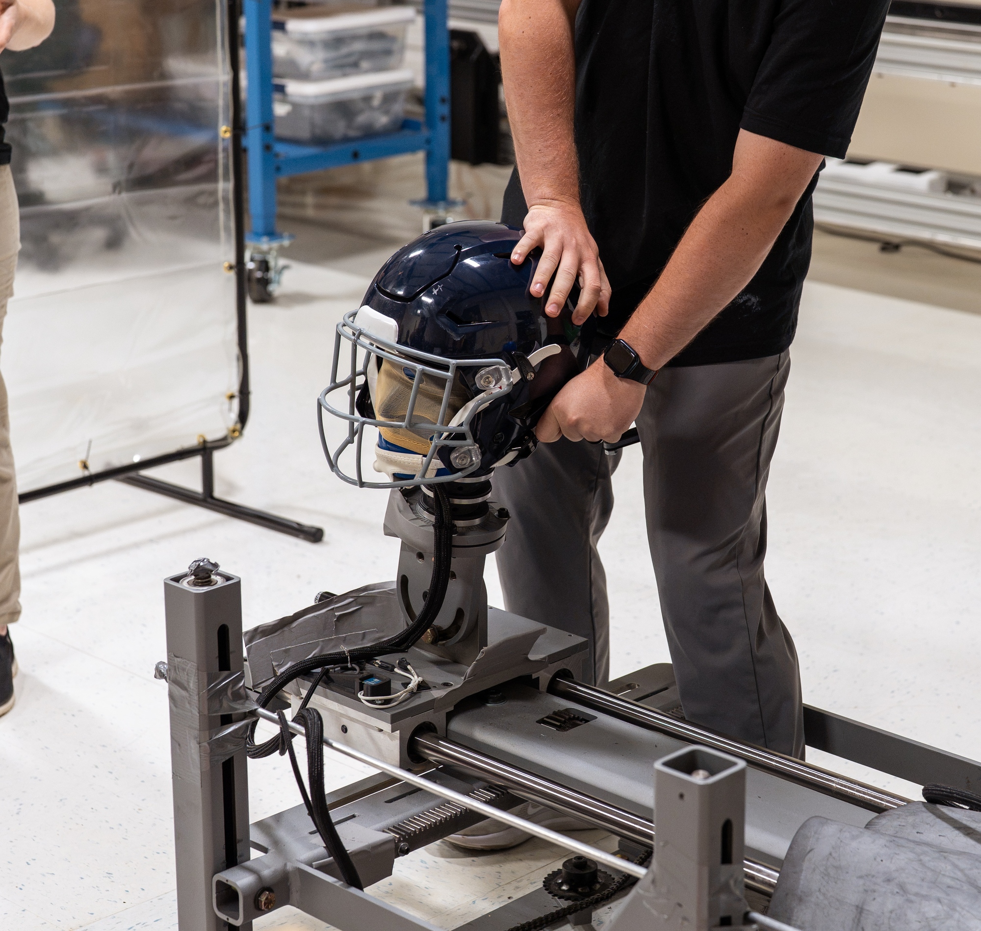 Biocore's helmet safety testing machine