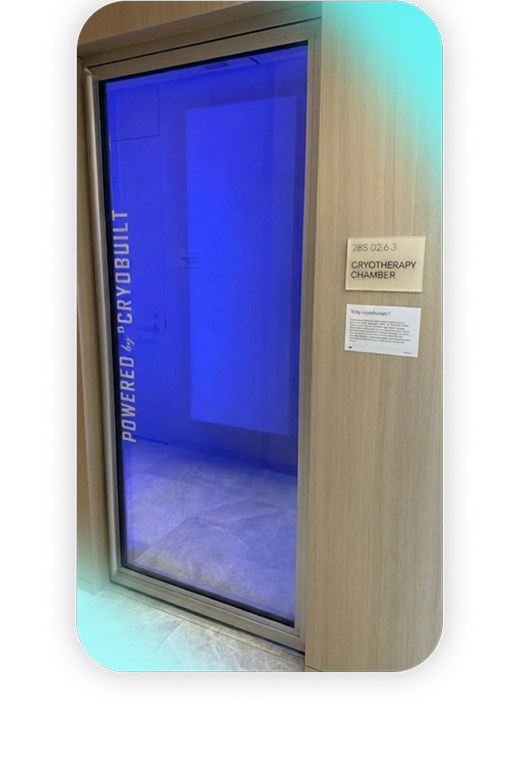 Image of a cryochamber, a powerful tool used by Exos to recover and build capacity.